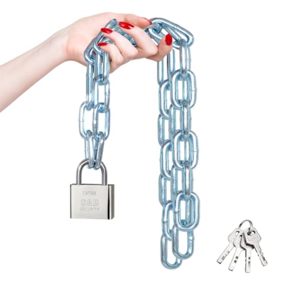 Bicycle Chain - Wytrzymały 39-calowy 8mm ocynkowany łańcuch zabezpieczający
