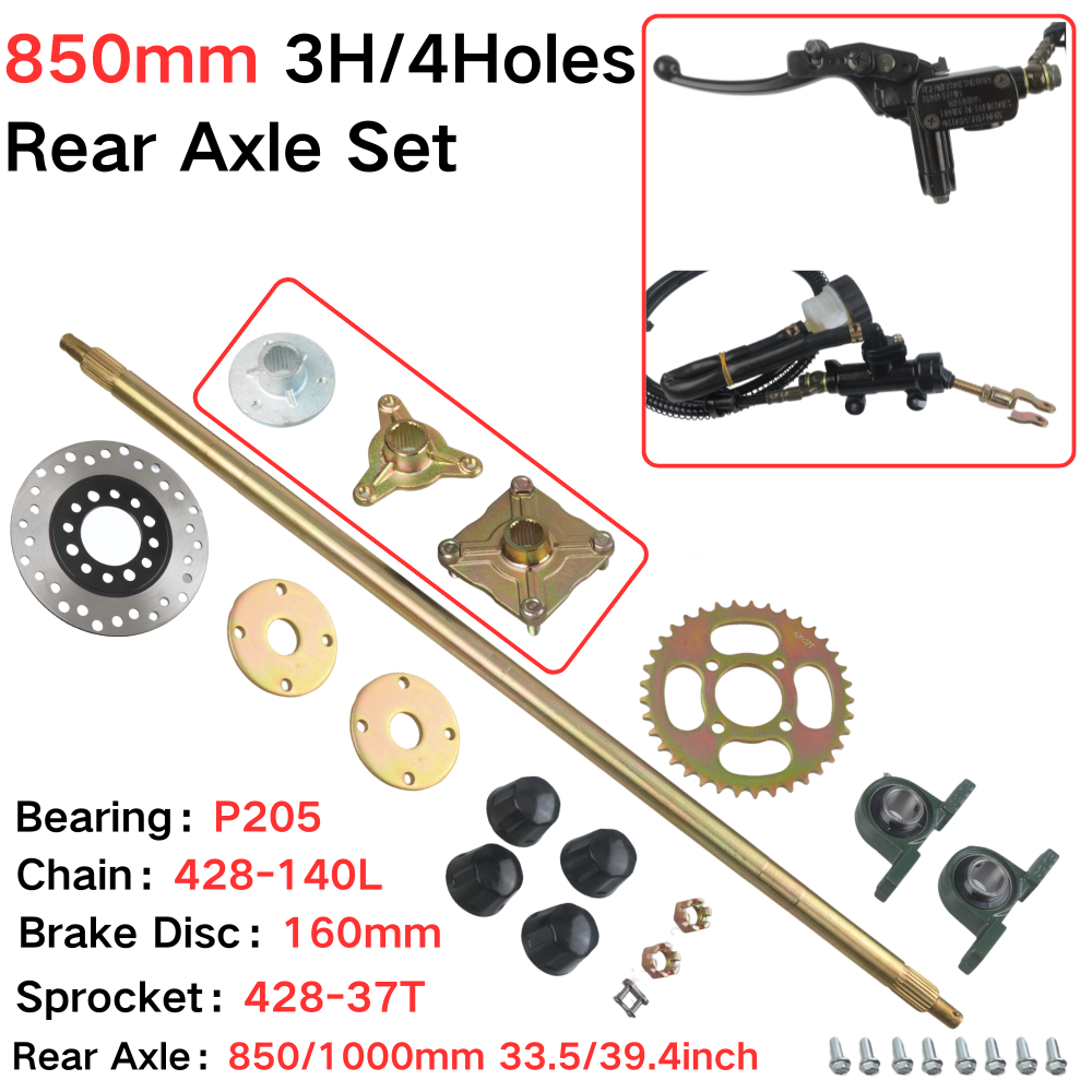 Sprocket Chain - Kompletny zestaw tylnej osi 850 mm